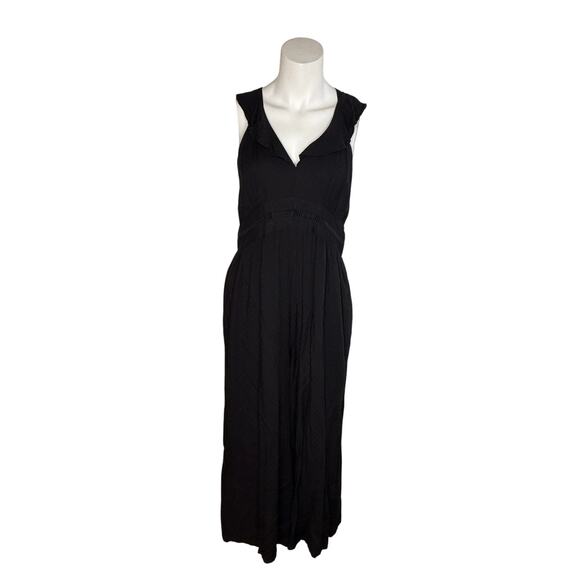 Maeve by Anthropologie Jumpsuit Women's 12 Black Crop Wide Leg MSRP$168 - Picture 7 of 7